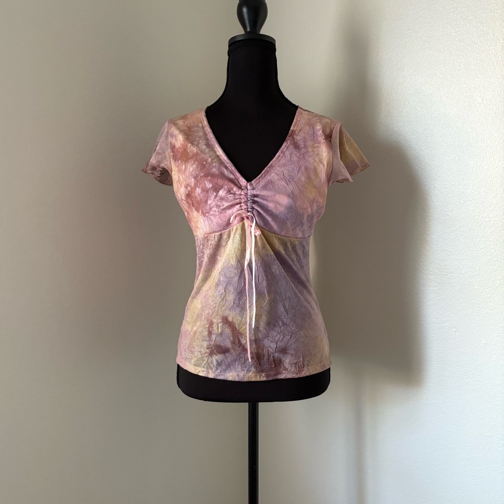 LA Lights USA Pink and Orange Top- Size Medium